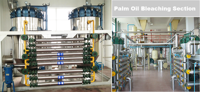 palm oil bleaching machines in palm oil refinery plant