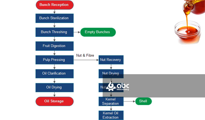 red crude palm oil extraction steps