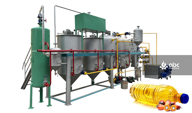 mini small palm oil refinery process step plant cost