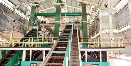 threshing equipment of palm oil production company